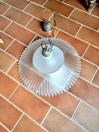 lampadario d'epoca vetro satinato (offert libera)