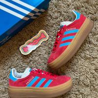 Adidas Gazelle Bold rosse/azzurre – come nuove
