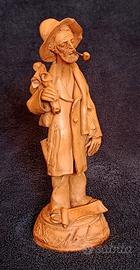 Statuetta terracotta pastore con pipa