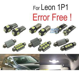 KIT 13 LAMPADE LED INTERNE PER SEAT LEON MK2 1 P 1