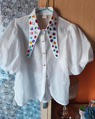 Camicia bianca Andrew.J Taglia Unica 