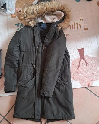 Parka Only con Cappuccio Bordato in Pelliccia