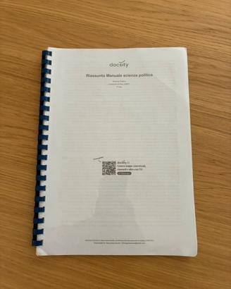 Riasunto manuale di scienza politica