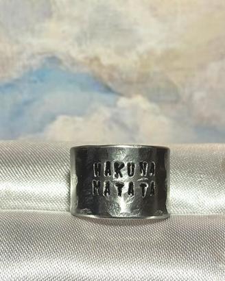 Hakuna matata anello aregolabile incisone