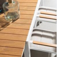 Tavolo esterno legno bianco allungabile giardino