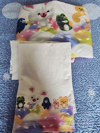 Completo lenzuolo lettino + trapuntino + paracolpi