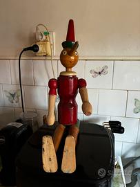Pinocchio snodabile in legno h 50cm
