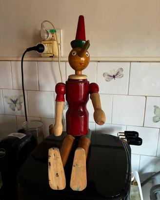 Pinocchio snodabile in legno h 50cm