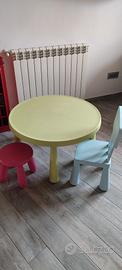 Tavolino  + sgabello+ sedia bambini