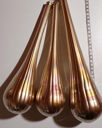 Addobbi di Natale gocce e candele bronzo