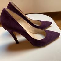 Decolletè viola scamosciate n. 37,5