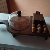 set da portata vintage per formaggi/ salumi 