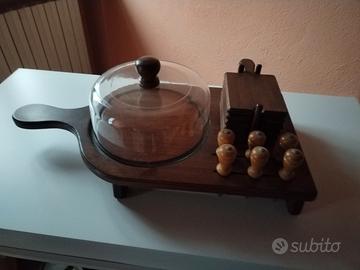 set da portata vintage per formaggi/ salumi 
