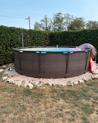 Piscina Bestway steel pro max + filtro bestway