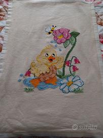 Copertina lettino punto croce