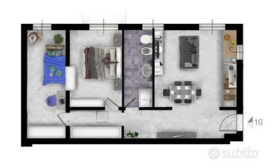 Attico a Pisa, 2 locali