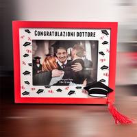 Cornice Portafoto Laurea "Congratulazioni Dottore"
