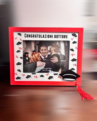 Cornice Portafoto Laurea "Congratulazioni Dottore"
