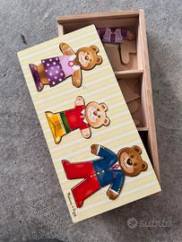 Gioco legno orsetti