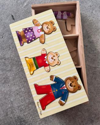 Gioco legno orsetti