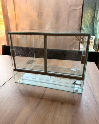 Terrario teca in vetro diversa 40x30x40