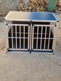 grande box di alluminio per il trasporto di cani