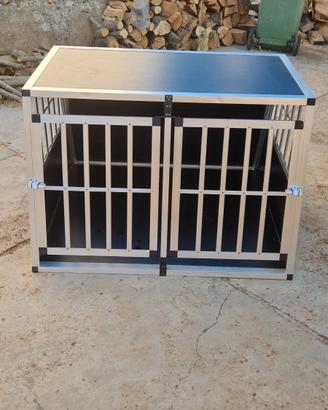 grande box di alluminio per il trasporto di cani