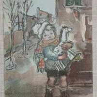 Lotto 5 Cartoline a colori. Vintage. Ill. Zandrino