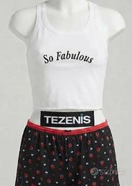 Completo pigiama Tezenis fragole e top Taglia S