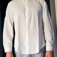 Camicia Uomo Manica Lunga Maglia in cotone