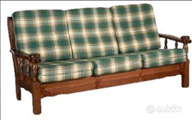 Divano 3 posti in legno