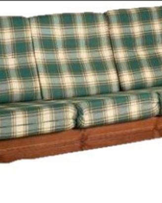 Divano 3 posti in legno