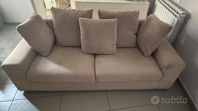 Divano Poltrone e Sofá beige in tessuto sfoderabil