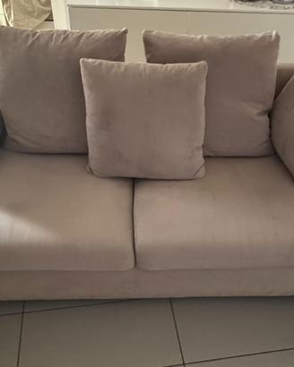 Divano Poltrone e Sofá beige in tessuto sfoderabil