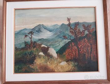 quadro dipinto a olio incorniciato