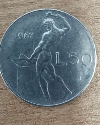 50 Lire Vulcano con Errore di Conio
