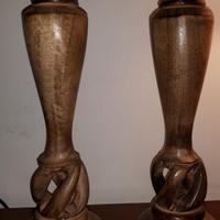 Coppia di candelabri legno nuovi