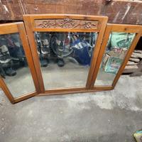 Specchio trittico in legno