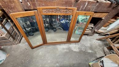 Specchio trittico in legno