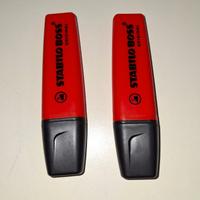 coppia evidenziatori Stabilo Boss rossi