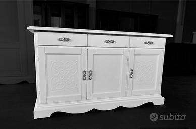 Credenza in legno nuova bianca