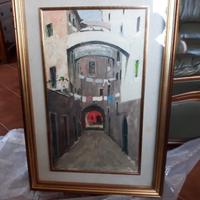 quadro a olio attribuit- garan. foto scorcio ligur