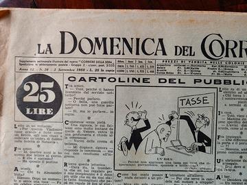Giornale supplemento La domenica del Corriere 1950