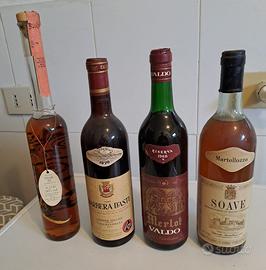 Lotto 17 bottiglie liquori e vini vintage
