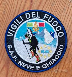 PATCH TOPPA RICAMATA VVF SAF NEVE E GHIACCIO TONDA
