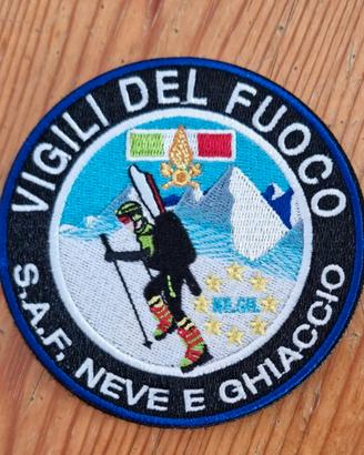 PATCH TOPPA RICAMATA VVF SAF NEVE E GHIACCIO TONDA