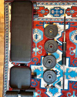 SET allenamento Decathlon (panca+bilanciere+20kg)