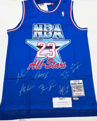 Maglia All Stars Micheal Jordan autografata COA