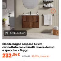 Mobile bagno lavabo 70 cm Deghe Tayga