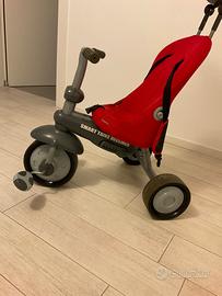 Triciclo a pedali per bambini con parasole